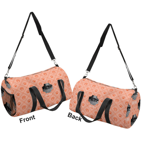 Pet Photo Duffle bag small front and back sides