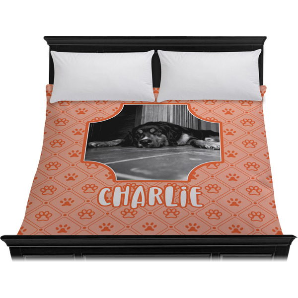 Pet Photo Duvet Cover - King - On Bed - No Prop