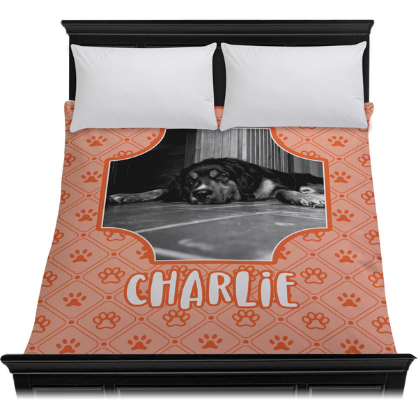 Pet Photo Duvet Cover - Queen - On Bed - No Prop