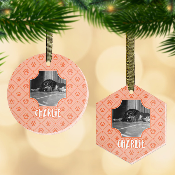 Custom Pet Photo Flat Glass Ornament