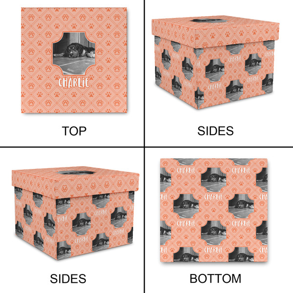 Pet Photo Gift Boxes with Lid - Canvas Wrapped - Large - Approval