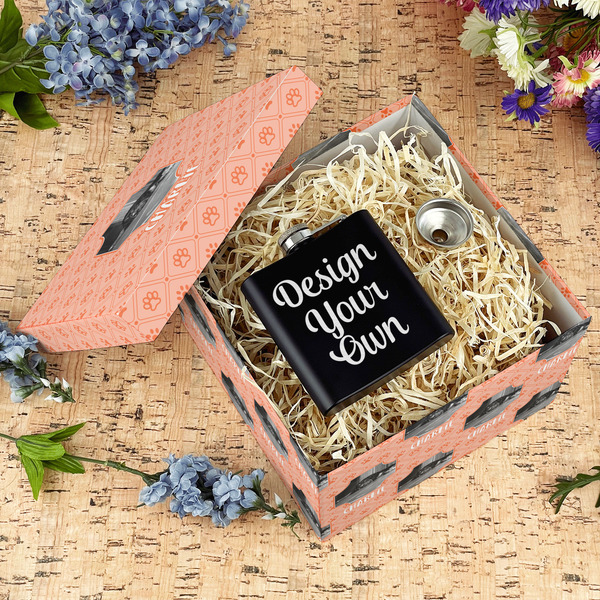 Pet Photo Gift Boxes with Lid - Canvas Wrapped - Large - In Context