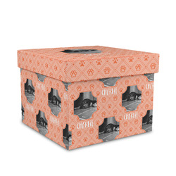 Pet Photo Gift Box with Lid - Canvas Wrapped - Medium