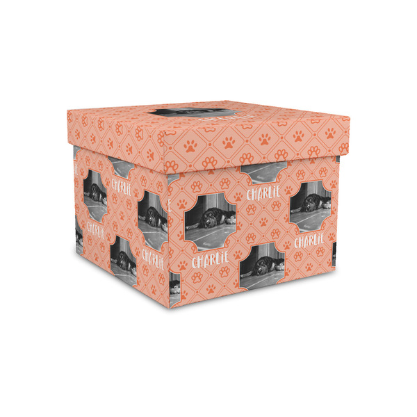 Custom Pet Photo Gift Box with Lid - Canvas Wrapped - Small