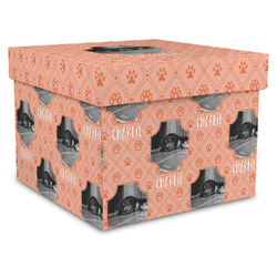Pet Photo Gift Box with Lid - Canvas Wrapped - XX-Large