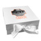 Pet Photo Gift Boxes with Magnetic Lid - White - Front