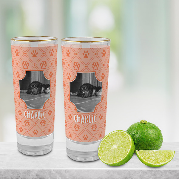 Pet Photo Glass Shot Glass - 2 oz - LIFESTYLE