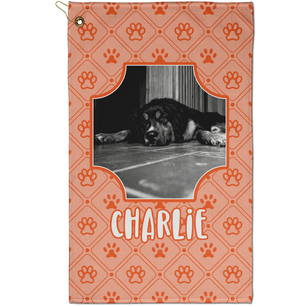 Custom Pet Photo Golf Towel - Poly-Cotton Blend - Small