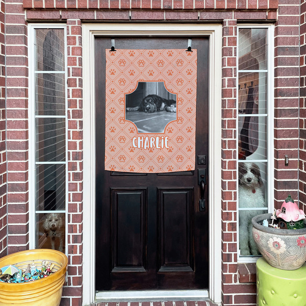 Pet Photo House Flags - Double Sided - (Over the door) LIFESTYLE