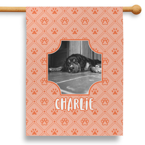 Custom Pet Photo 28" House Flag - Single Sided