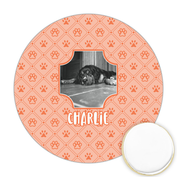 Custom Pet Photo Printed Cookie Topper - Round