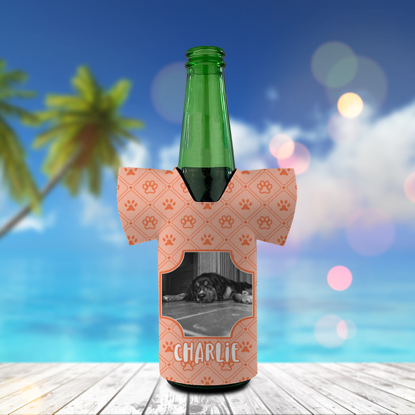 Pet Photo Jersey Bottle Cooler - LIFESTYLE