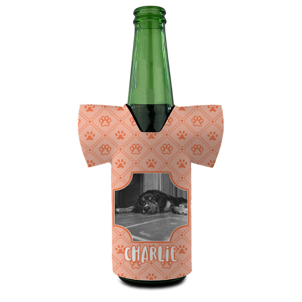 Pet Photo Jersey Bottle Cooler - Set of 4 - FRONT (on bottle)