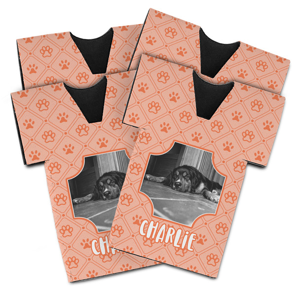 Pet Photo Jersey Bottle Cooler - Set of 4 - MAIN (flat)