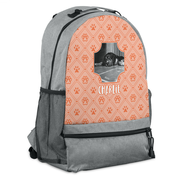 Custom Pet Photo Backpack - Grey