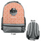 Pet Photo Large Backpack - Gray - Front & Back View