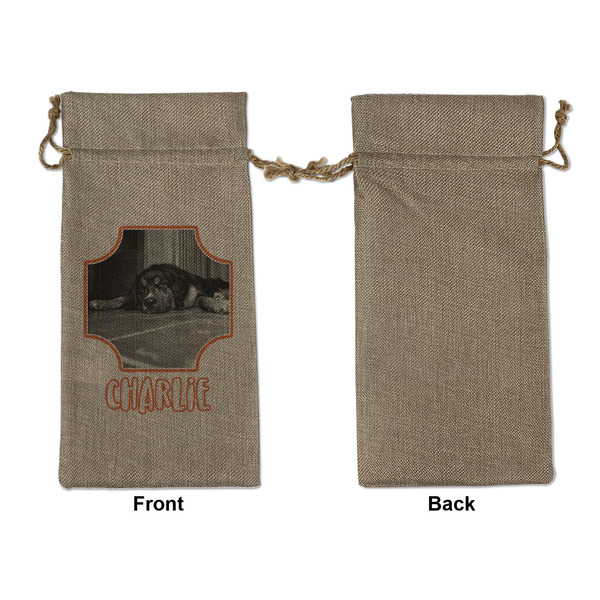 Pet Photo Large Burlap Gift Bags - Front Approval