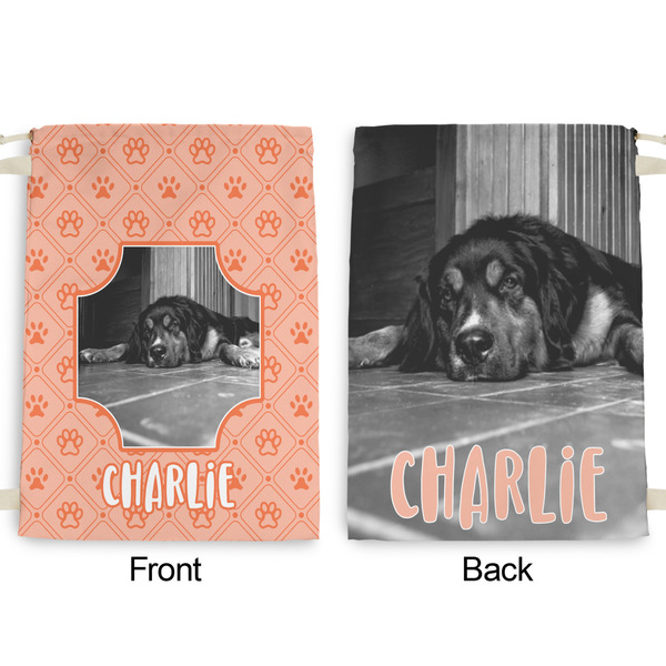 Pet Photo Large Laundry Bag - Front & Back View