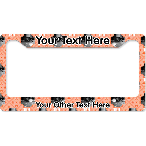 Custom Pet Photo License Plate Frame - Style B