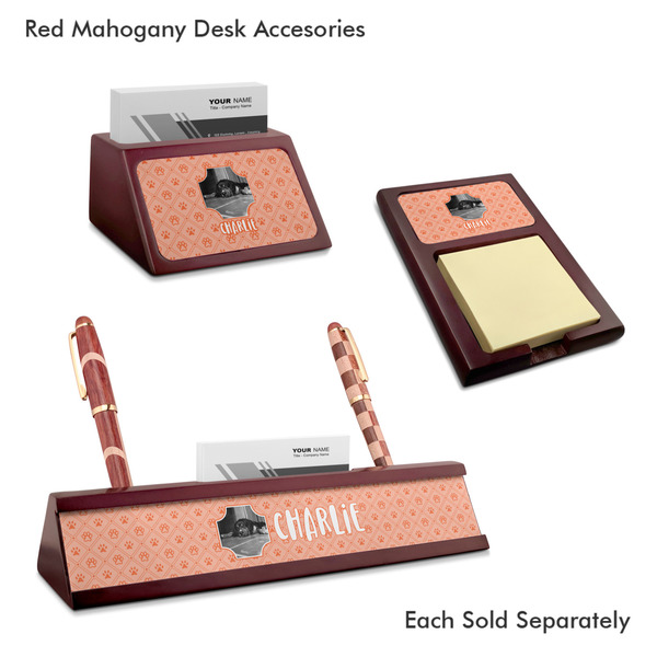 Pet Photo Mahogany Desk Accessories