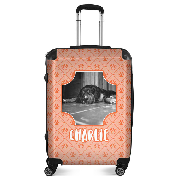 Custom Pet Photo Suitcase - 24" Medium - Checked
