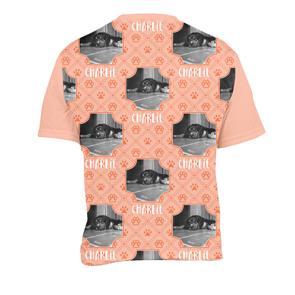 Pet Photo Men's Crew Neck T Shirt Medium - Back