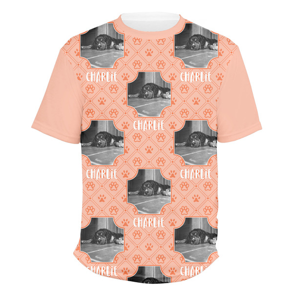 Custom Pet Photo Men's Crew T-Shirt - 2X Large (Personalized)