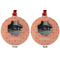 Pet Photo Metal Ball Ornament - Front and Back