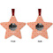 Pet Photo Metal Star Ornament - Front and Back