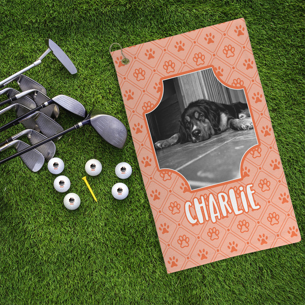 Pet Photo Microfiber Golf Towels - LIFESTYLE