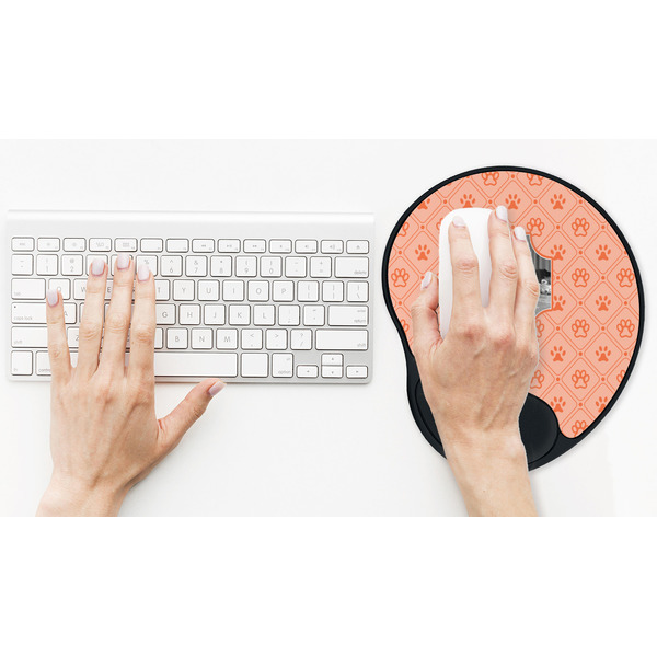 Pet Photo Mouse Pad with Wrist Rest - LIFESYTLE 2 (in use)