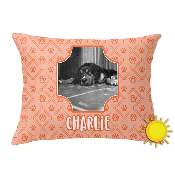 Custom Pet Photo Outdoor Throw Pillow (Rectangular) (Personalized)