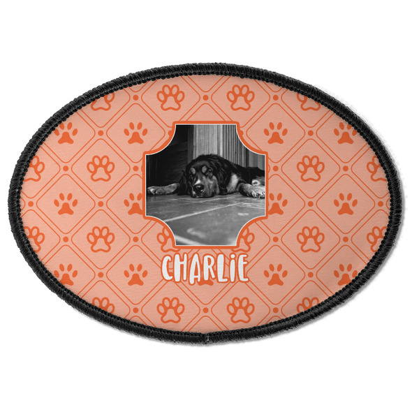 Custom Pet Photo Iron On Oval Patch