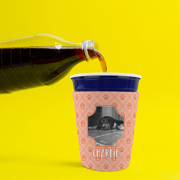 Pet Photo Party Cup Sleeves - without bottom - Lifestyle