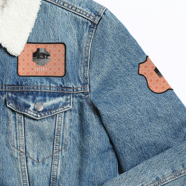 Pet Photo Patches Lifestyle Jean Jacket Detail