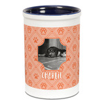 Pet Photo Ceramic Pencil Holders - Blue