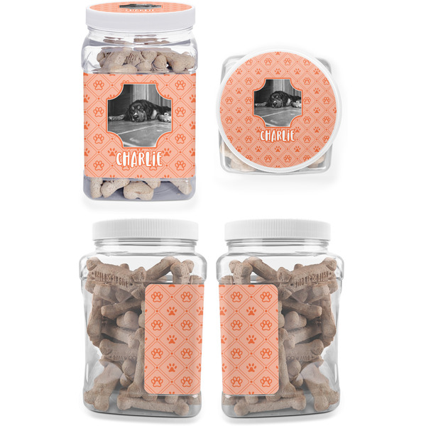 Pet Photo Pet Treat Jar - Multiple Angles