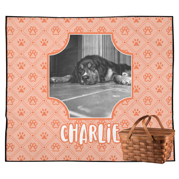 Custom Pet Photo Outdoor Picnic Blanket (Personalized)