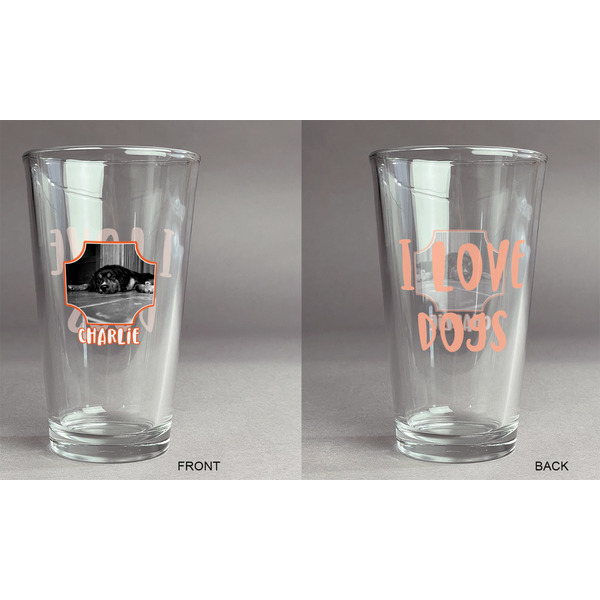 Pet Photo Pint Glass - Two Content - Approval