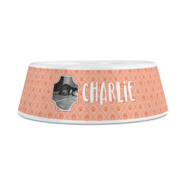 Pet Photo Plastic Dog Bowls - Medium - FRONT