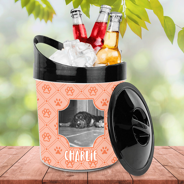 Pet Photo Plastic Ice Bucket - LIFESTYLE