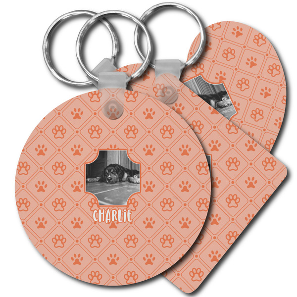 Custom Pet Photo Plastic Keychain