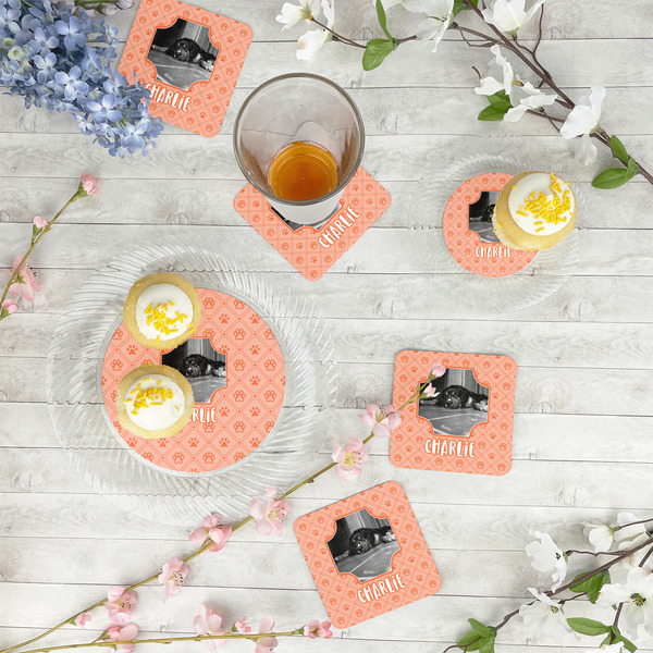 Pet Photo Plastic Party Appetizer & Dessert Plates - In Context