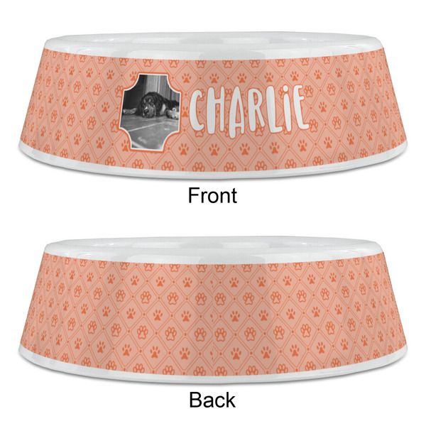 Pet Photo Plastic Pet Bowls - Large - APPROVAL