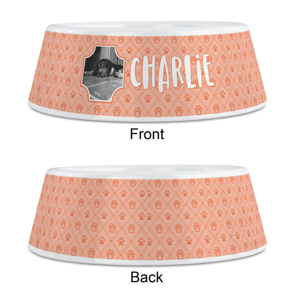 Pet Photo Plastic Pet Bowls - Medium - APPROVAL
