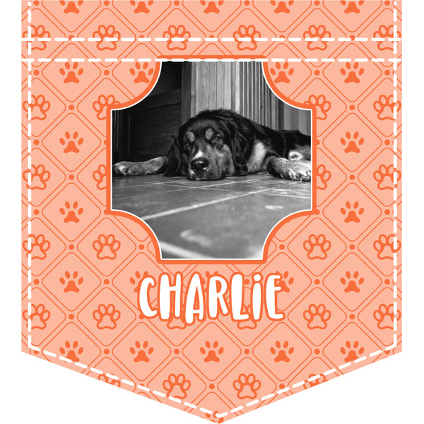 Custom Pet Photo Iron On Faux Pocket (Personalized)