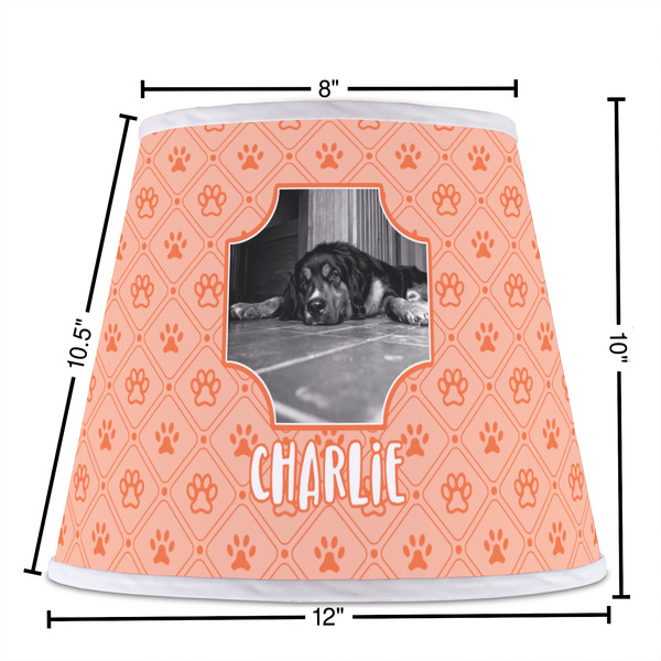 Pet Photo Poly Film Empire Lampshade - Dimensions