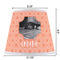 Pet Photo Poly Film Empire Lampshade - Dimensions