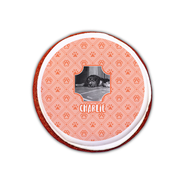 Pet Photo Printed Icing Circle - XSmall - On Cookie
