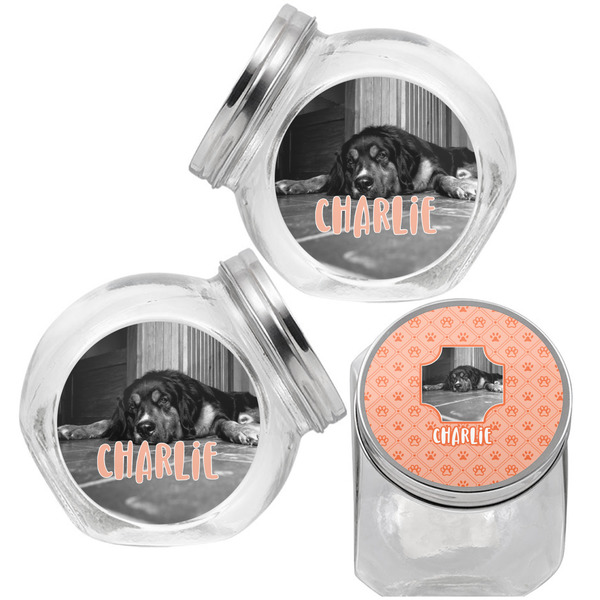 Pet Photo Puppy Treat Jar - Top Left Right